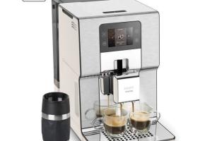 KRUPS Machine à café grains, Cafetière expresso, Cappuccino, Acier inoxydable brossé, 21 boissons chaudes ou froides EA877A10