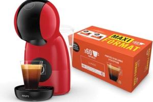 KRUPS Nescafé Dolce Gusto Machine à café + 60 capsules de café lungo, Cafetière multi-boissons, 15 bars, Piccolo XS YY5129FD KRUPS Nescafé Dolce Gusto Machine à café + 60 capsules de café lungo, Cafetière multi-boissons, 15 bars, Piccolo XS YY5129FD