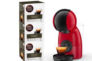 KRUPS Nescafé Dolce Gusto Machine à café YY4580FD + 3 boites de café espresso, 15 bars, Cafetière capsules, Compact, Piccolo, Rouge KRUPS Nescafé Dolce Gusto Machine à café YY4580FD + 3 boites de café espresso, 15 bars, Cafetière capsules, Compact, Piccolo, Rouge