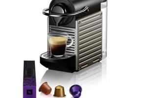 KRUPS NESPRESSO Pixie Machine à café expresso, Espresso Style Barista, Compacte Titane YY4127FD