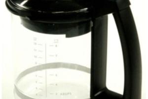 Krups - Verseuse en Verre Noire Cafetieres Pression T8 F0464210F