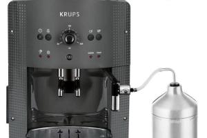 KRUPS YY4451FD Machine à café automatique avec broyeur à grains Essential avec mousseur à lait - Pression 15 bars - Grise
