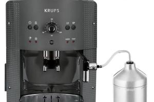 KRUPS YY4451FD Machine à café à grains, 15 bars, Broyeur à grains, Cafetière expresso, Mousseur à lait, Fabriqué en France, Gris KRUPS YY4451FD Machine à café à grains, 15 bars, Broyeur à grains, Cafetière expresso, Mousseur à lait, Fabriqué en France, Gris