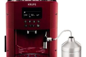 Machine à café automatique Krups EA8165 - Espresso - Grains de café - 15 bar - Rouge pistil