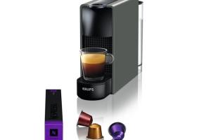 Machine à café - KRUPS - Nespresso Essenza Mini - Gris Intense - 19 bar - 0 6L