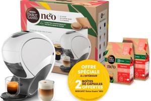 Machine à café - KRUPS - YY5499FD - Connectée - Neo Blanc - Compatible dosettes compostables