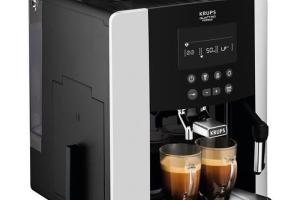 Machine à Espresso Automatique KRUPS EA817810 - 1.7L - 2 Tasses - Noir, Argent