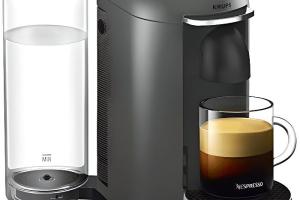 Machine expresso Krups Vertuo Plus titane - Nespresso - 5 tailles de tasses - 1,8L - Capsule