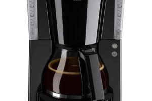 Melitta Cafetiere a Filtre avec Verseuse en Verre, Fonction Maintien au Chaud, Selecteur dArome, Look Selection, Noir/Acier B