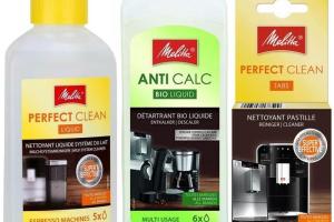Melitta Perfect Clean x4 tablettes de nettoyage + Melitta Perfect Clean liquide 250ml + Melitta AntiCalc BIO Détartrant liquide
