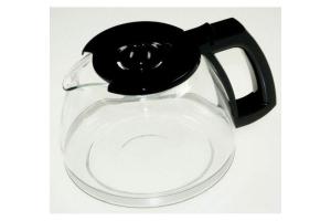 Melitta Verseuse en verre + couvercle noir pour cafetiere melitta