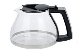 Melitta Verseuse En Verre Graduée, Capacité 1,25 Litre, Pour Cafetières À Filtres Look Iii Selection Et Deluxe, Noir/argent