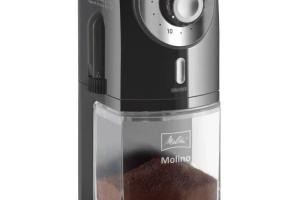Moulin à café électrique Melitta Molino - Noir - 17 niveaux de finesse de mouture - 2 ans de garantie
