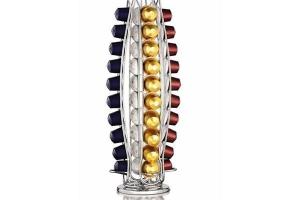 Porte-capsules - KRUPS - Nespresso - Tournant - 40 unités - Métal chrome Porte-capsules - KRUPS - Nespresso - Tournant - 40 unités - Métal chrome