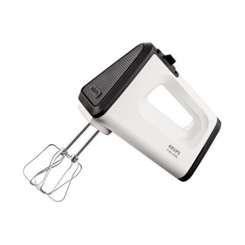 Batteur à main - KRUPS - GN5021 - 500 W - Noir, Acier inoxydable, Blanc