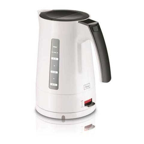 Bouilloire électrique sans fil Melitta Enjoy Aqua 1003-01 - Blanc - 1.7L - Filtre anti-calcaire amovible