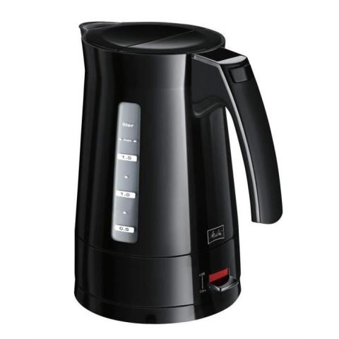 Bouilloire électrique Melitta Enjoy Aqua 101 301 Noir - Socle 360 - Filtre anti-calcaire - 1.7L