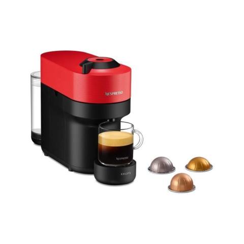 Cafetière à capsules - KRUPS - VERTUO POP XN9205 - 1500 W - 056 L - Noir et Rouge Cafetière à capsules - KRUPS - VERTUO POP XN9205 - 1500 W - 056 L - Noir et Rouge