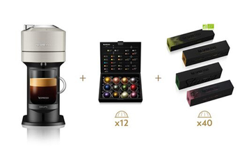 Cafetière à dosette ou capsule Krups BUNDLE VERTUO NEXT YY4802FD GRIS ANTHRACITE + 52 capsules Nespresso offertes