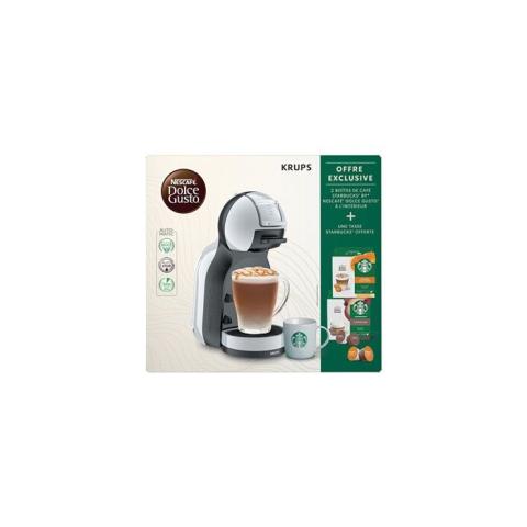 Cafetière à dosette ou capsule Krups Nescafé Dolce Gusto Krups YY5572 Coffret Starbucks mini me Gris Artic Cafetière à dosette ou capsule Krups Nescafé Dolce Gusto Krups YY5572 Coffret Starbucks mini me Gris Artic