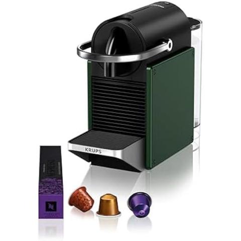 Cafetière à dosette - KRUPS - Pixie XN306310 - 07 L - Noir et Vert - Semi-Automatique
