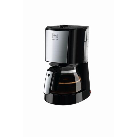 CAFETIÈRE ENJOY TOP GLASS NOIR-ACIER BROSSÉ CAFETIÈRE ENJOY TOP GLASS NOIR-ACIER BROSSÉ