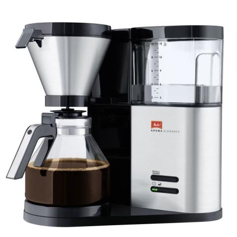 Cafetière filtre MELITTA Aroma Elegance Glass Basis - Noir/ Acier brossé - 15 tasses - 1000W Cafetière filtre MELITTA Aroma Elegance Glass Basis - Noir/ Acier brossé - 15 tasses - 1000W