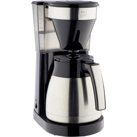 Cafétière filtre MELITTA Easy Top Therm II Steel - Noir - 10 tasses - Porte-filtre compatible lave-vaisselle