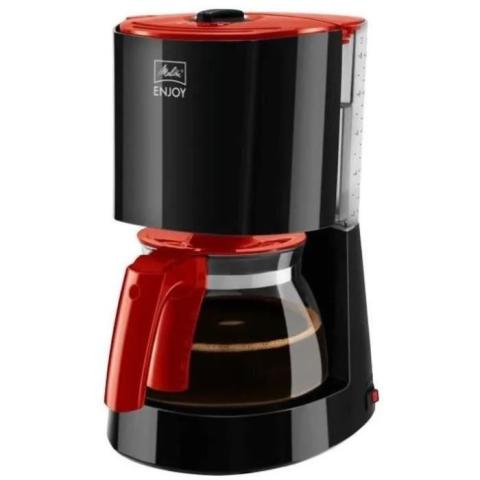 Cafetière filtre MELITTA Enjoy II Glass - Rouge et Noir - 15 tasses - 1000W