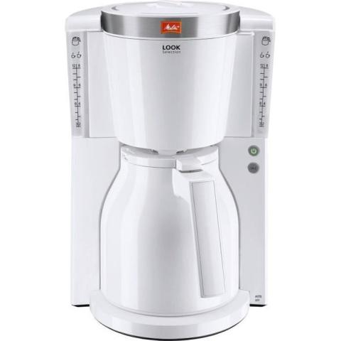 Cafetière filtre MELITTA Look IV Therm Selection 1011-11 Blanc/Acier Brossé - 12 tasses - AromaSelector - 1000W Cafetière filtre MELITTA Look IV Therm Selection 1011-11 Blanc/Acier Brossé - 12 tasses - AromaSelector - 1000W