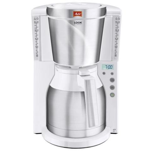 Cafetière filtre Melitta Look IV Therm Timer Blanc 1011-15 - 15 tasses - 1000 W - Détartrage intégré