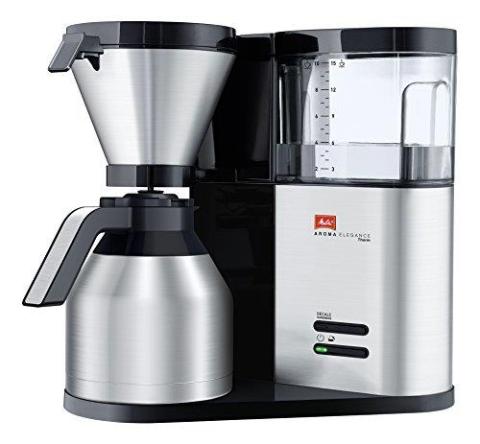Cafetière filtre programmable Melitta Aroma Elegance Therm 1012-04, 1000 W Noir/Acier Cafetière filtre programmable Melitta Aroma Elegance Therm 1012-04, 1000 W Noir/Acier