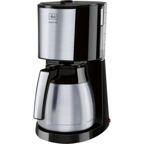 Cafetière À Filtre Avec Verseuse Isotherme En Acier Inoxydable Sélecteur DArôme Enjoy Top Therm Noir/Acier Brossé 1017-[CC9]