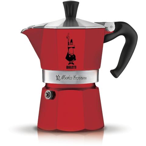 Cafetière italienne BIALETTI MOKA EXPRESS ROUGE 3 TASSES Cafetière italienne BIALETTI MOKA EXPRESS ROUGE 3 TASSES