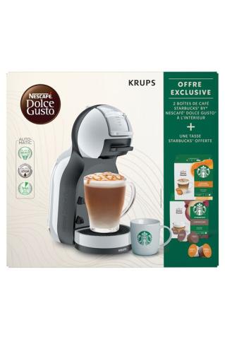 Cafetière Nescafé Dolce Gusto Krups YY5572 Coffret Starbucks mini me Gris Artic Cafetière Nescafé Dolce Gusto Krups YY5572 Coffret Starbucks mini me Gris Artic
