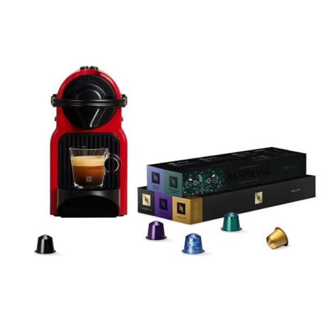 Cafetière Nespresso Krups YY5789 INISSIA rouge + 50 capsules Cafetière Nespresso Krups YY5789 INISSIA rouge + 50 capsules