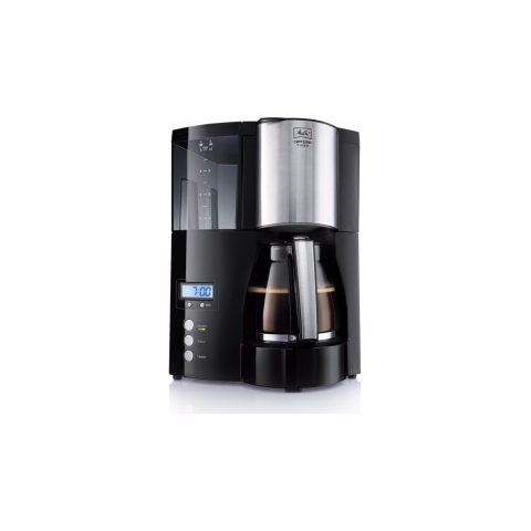 CAFETIÈRE OPTIMA TIMER NOIR-ACIER BROSSÉ CAFETIÈRE OPTIMA TIMER NOIR-ACIER BROSSÉ