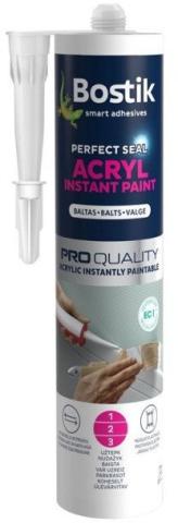 Colle Bostik Acrylique 300ml Blanc Flexible Séchage Rapide
