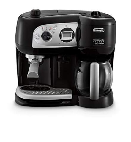 De'Longhi Machine à Café à Pompe et Cafetière Filtre 2-en-1, Machine Expresso BCO264.1, Noir
