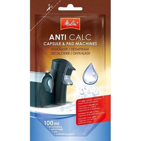 Détartrant liquide ANTI CALC pour machines à dosettes - MELITTA - Contenu suffisant pour un détartrage - Noir Détartrant liquide ANTI CALC pour machines à dosettes - MELITTA - Contenu suffisant pour un détartrage - Noir