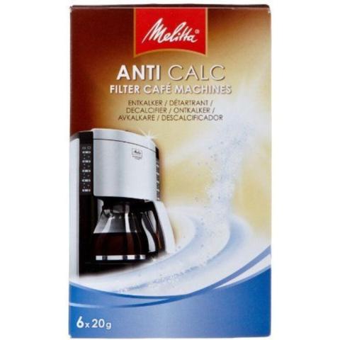 Détartrant en poudre anti calc pour cafetières Melitta 6x20g