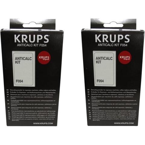 Détartreur pour Cafetière et Expresso KRUPS F054001B*2 - Blanc - Compatible Capsules - Conçu pour Cafetière