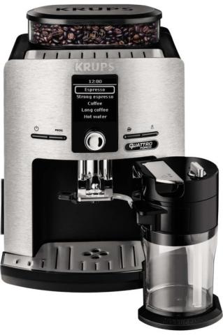Expresso avec broyeur à grains Krups Latte'Espress Quattro Force EA82FD10 1450 W Argent et Noir Expresso avec broyeur à grains Krups Latte'Espress Quattro Force EA82FD10 1450 W Argent et Noir