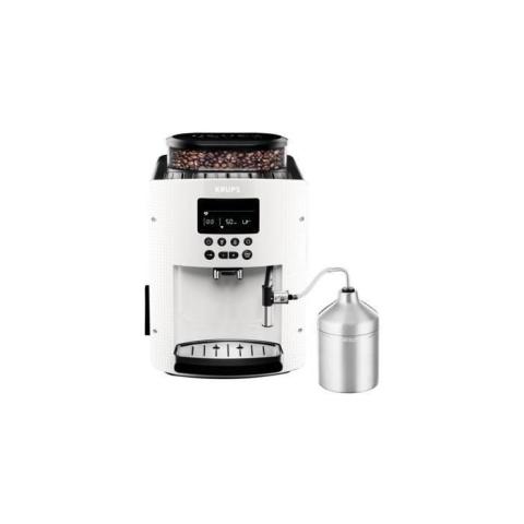 Expresso avec broyeur Krups YY4384FD Essential 1450 W Blanc avec un Pot à lait inox - Krups
