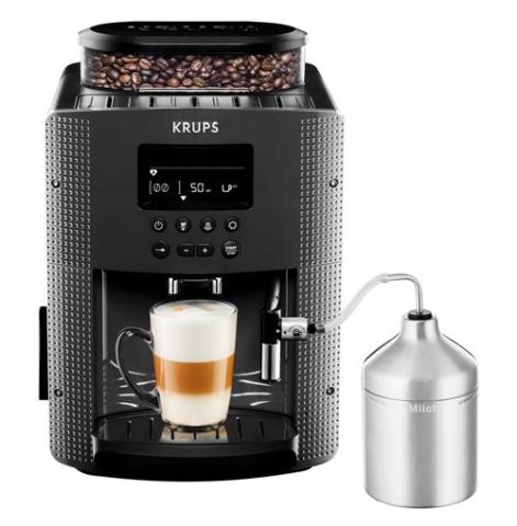 Expresso avec broyeur Krups YY4539FD Essential 1450 W Gris avec mousseur et 1 paquet de café Starbucks Expresso avec broyeur Krups YY4539FD Essential 1450 W Gris avec mousseur et 1 paquet de café Starbucks