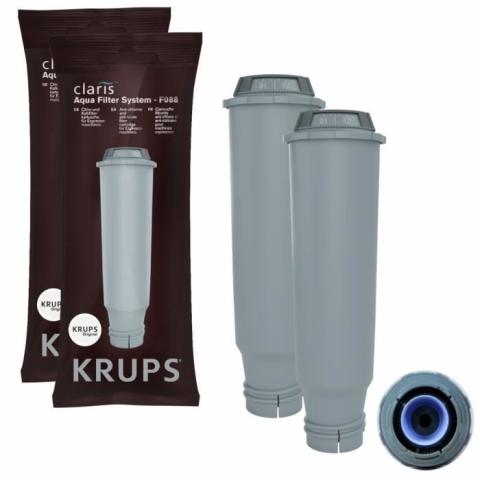 Filtre à café - KRUPS - Claris F088 - Lot de 2 - Capacité 50L - Élimine impuretés Filtre à café - KRUPS - Claris F088 - Lot de 2 - Capacité 50L - Élimine impuretés