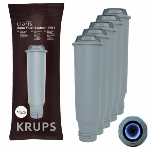 Filtre à café - KRUPS - Claris F088 - Lot de 5 - Capacité 50L - Élimine impuretés Filtre à café - KRUPS - Claris F088 - Lot de 5 - Capacité 50L - Élimine impuretés