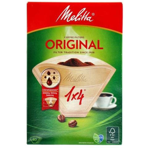 Filtres Melitta 1x4 40 Pièces Marron