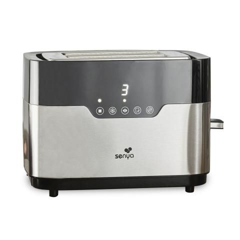 Grille-pain tactile 2 larges fentes inox Smart Toaster