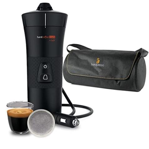 Handpresso – Coffret Cafetiere Senseo 24V CAMION Handcoffee Truck Set 21012, Machine a cafe CAMION à dosette Senseo avec sac et tasse. Cafetiere 24V camion pour Senseo.